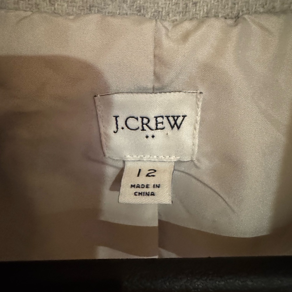 J Crew Italian Wool Coat Jacket Light Gray - Picture 4 of 4